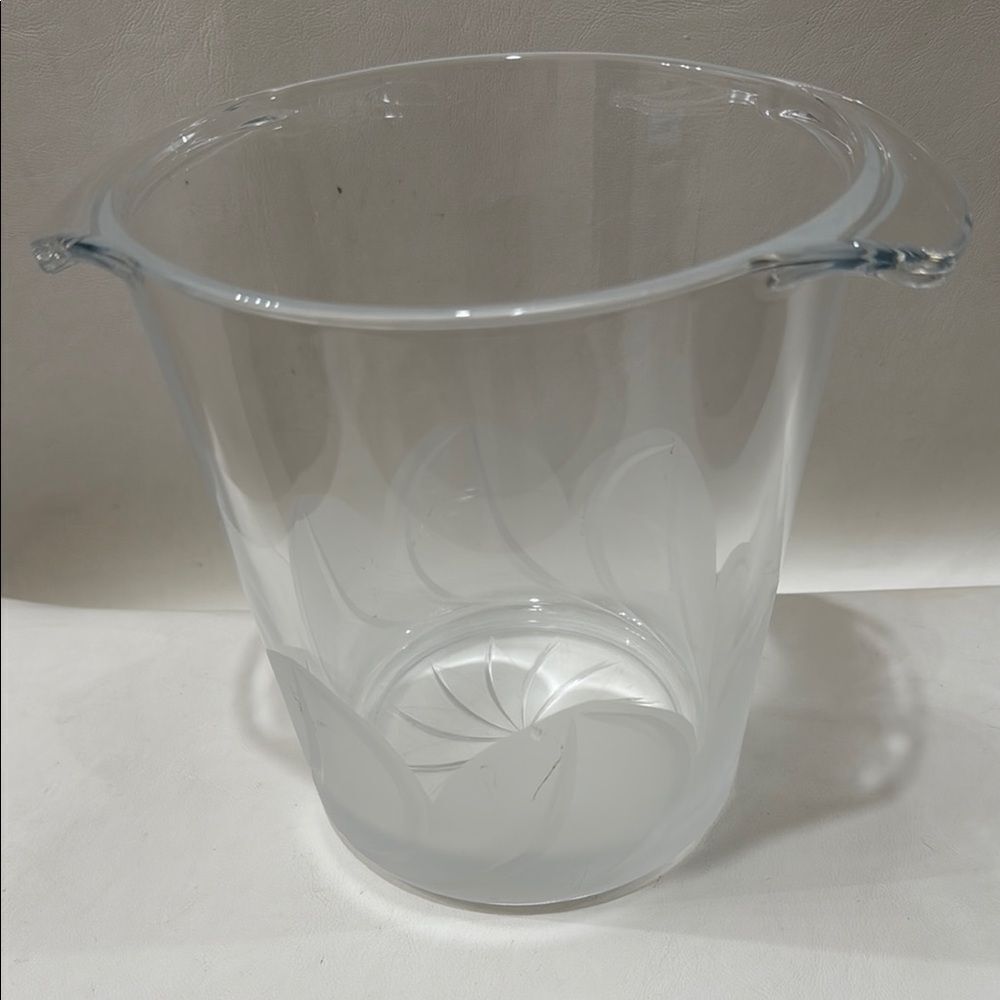 Florence Cristal D Arques Durand 24% Lead Frosted Champagne Wine Bucket Bar - Picture 2 of 16